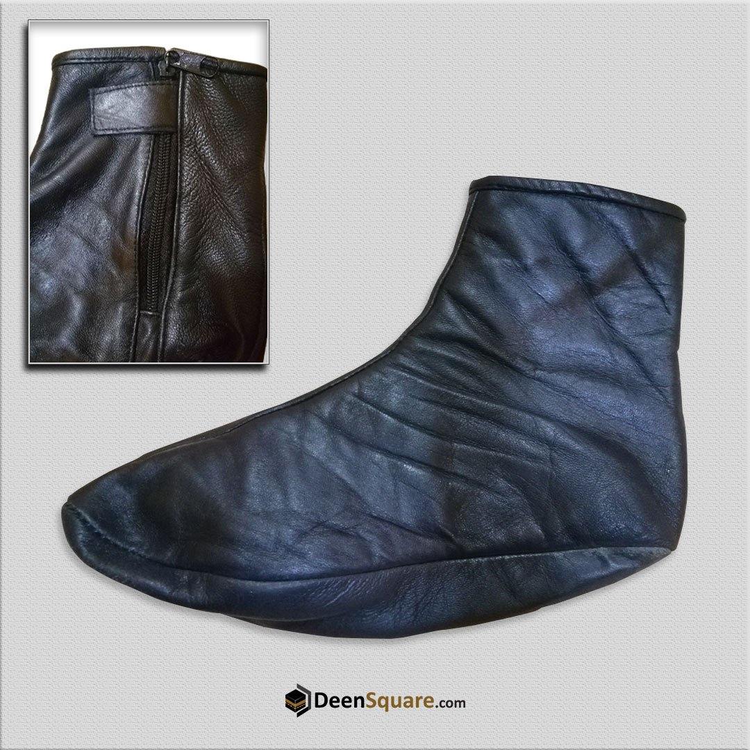 Leather Socks (Khuff) Black Color
