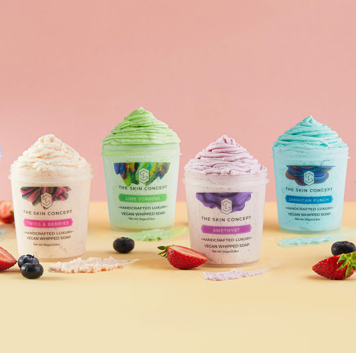 Handmade Vegan Whipped Soap - Lime Verbena- The Skin Concept