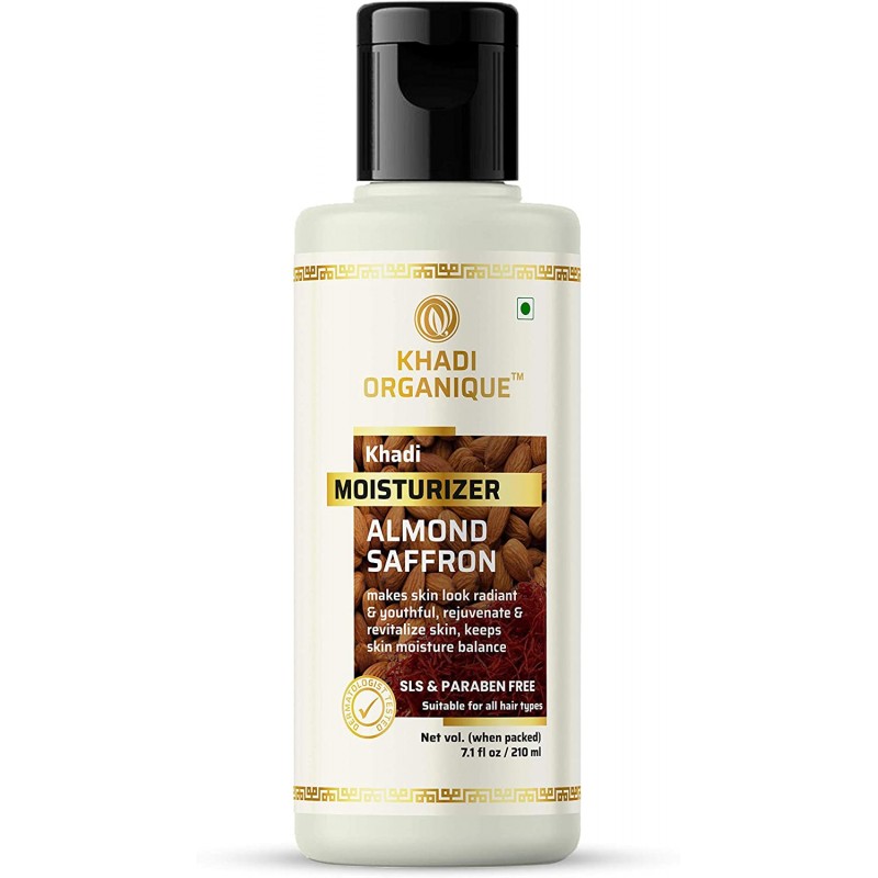 Almond Saffron Moisturizer SLS & PARABEN FREE - Khadi Organique