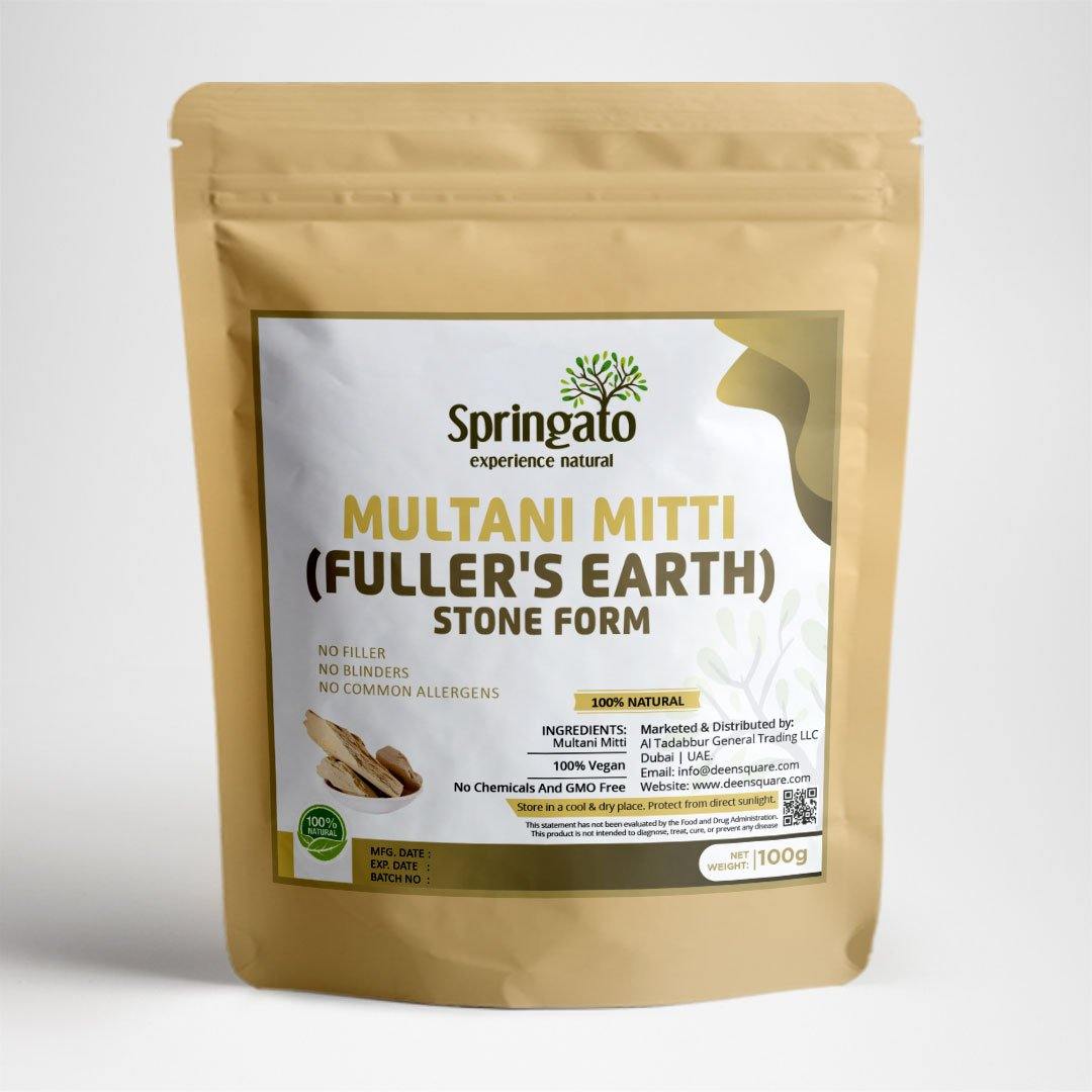 100% Pure Multani Mitti (Fuller's earth) - Stone form - DeenSquare.com