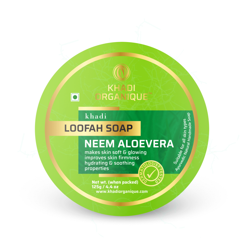 Neem & Aloe Vera Loofah Soap - Khadi Organique