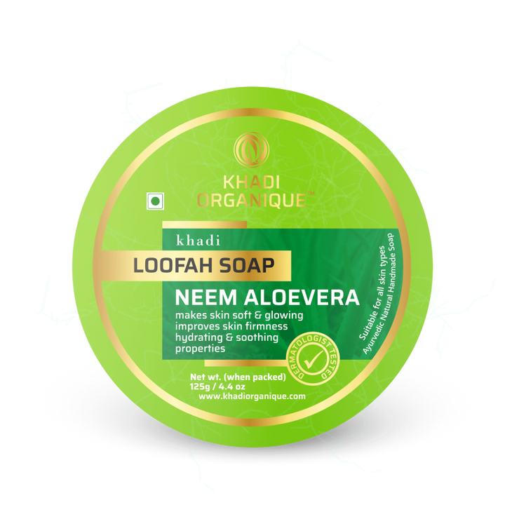 Neem & Aloe Vera Loofah Soap - Khadi Organique