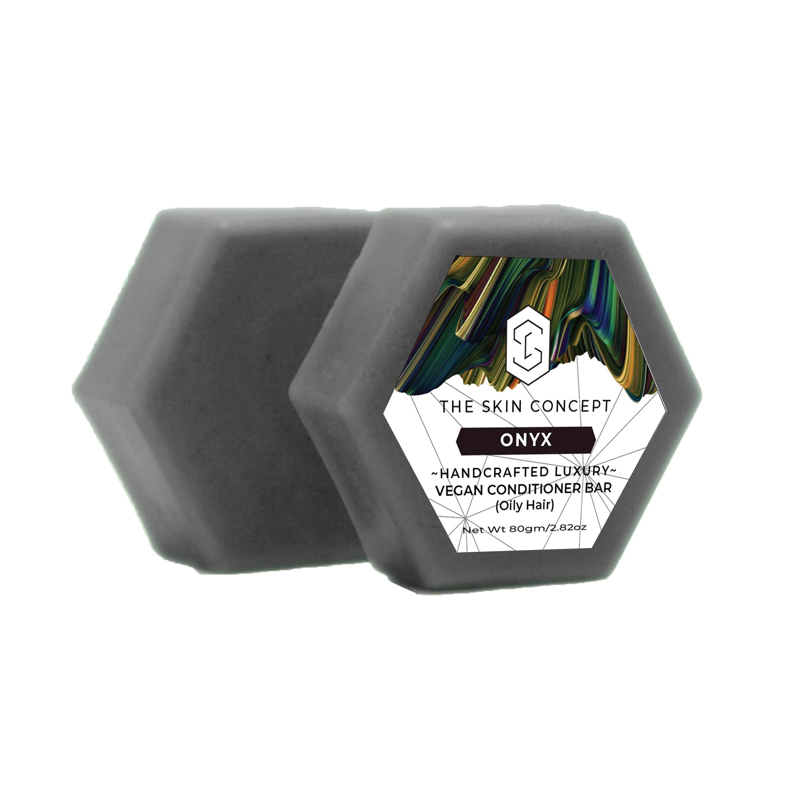HANDMADE VEGAN OILY HAIR SOLID CONDITIONER BAR - ONYX- The Skin Concept