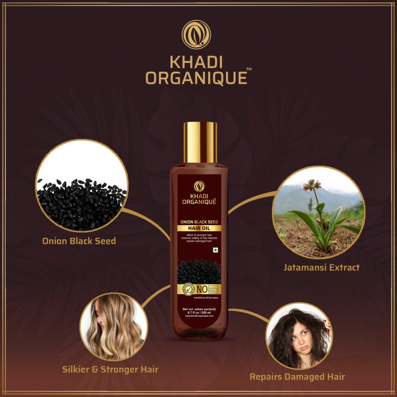 Onion Black seed hair oil - Khadi Organique