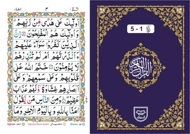 Panj Para (Para 1 to 5) Indo Pak Script with Tajweed (ref 431)