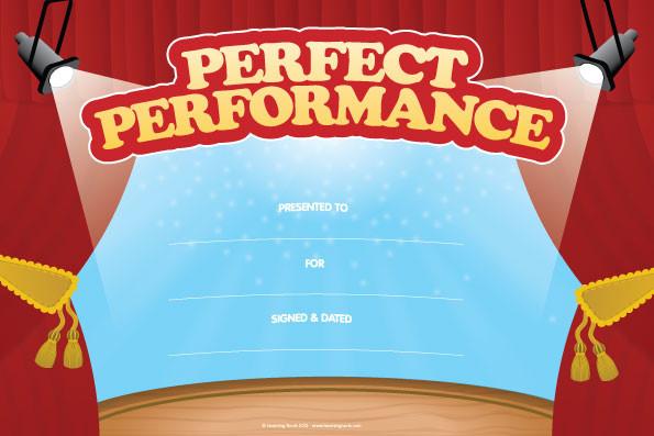 Perfect Performance Certificate (25 Pack - A4)