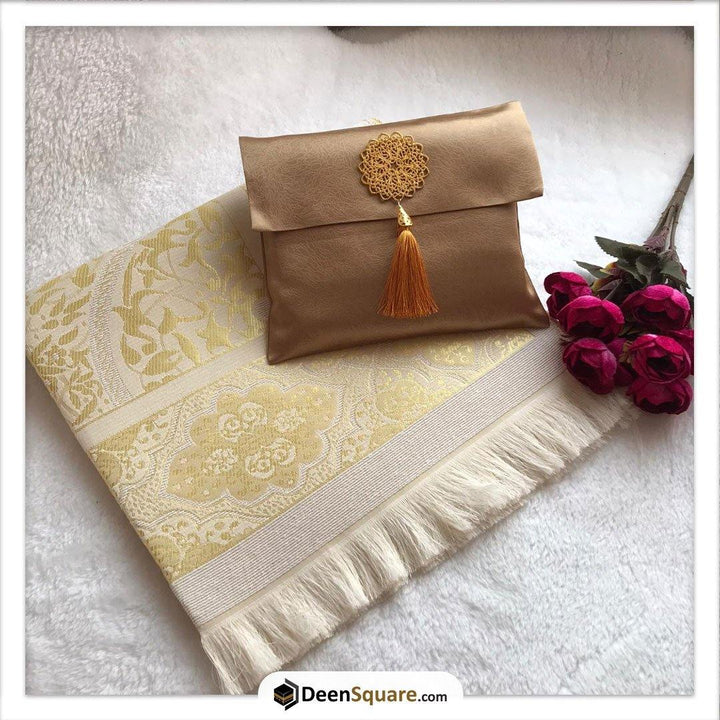 Prayer Rug with Pouch - Gold - DeenSquare.com
