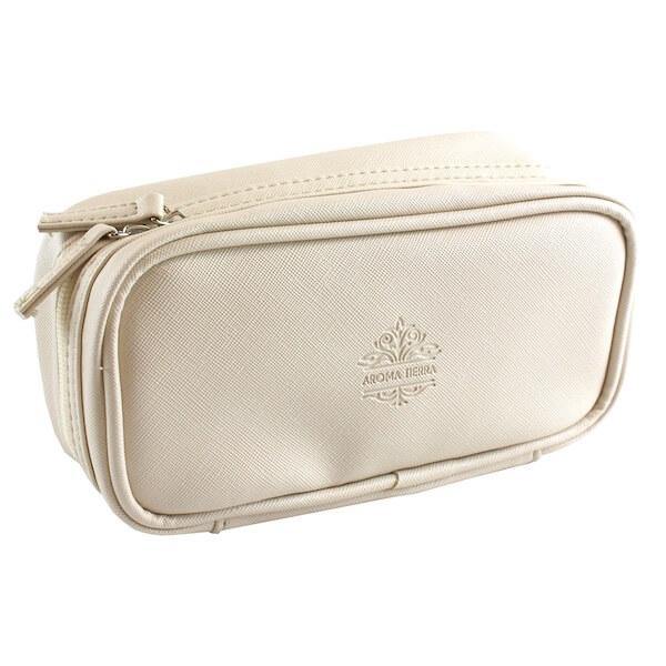 Aroma Tierra - Cosmetic and Essential Oil Bag - Floral White