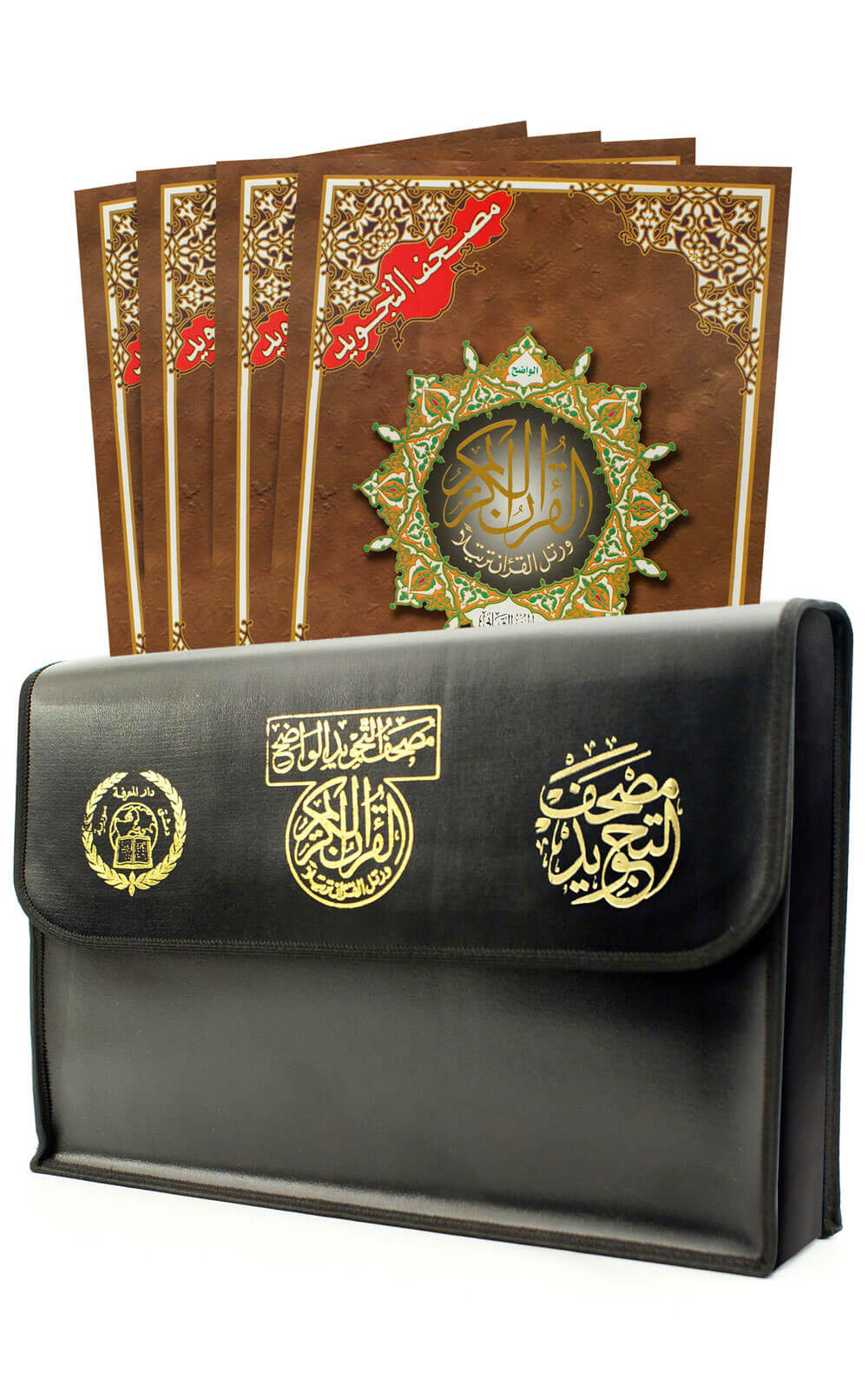 Tajweed Quran in 30 Parts with a Nice Leather Case - Mosque Size (25 x 35 cm)
