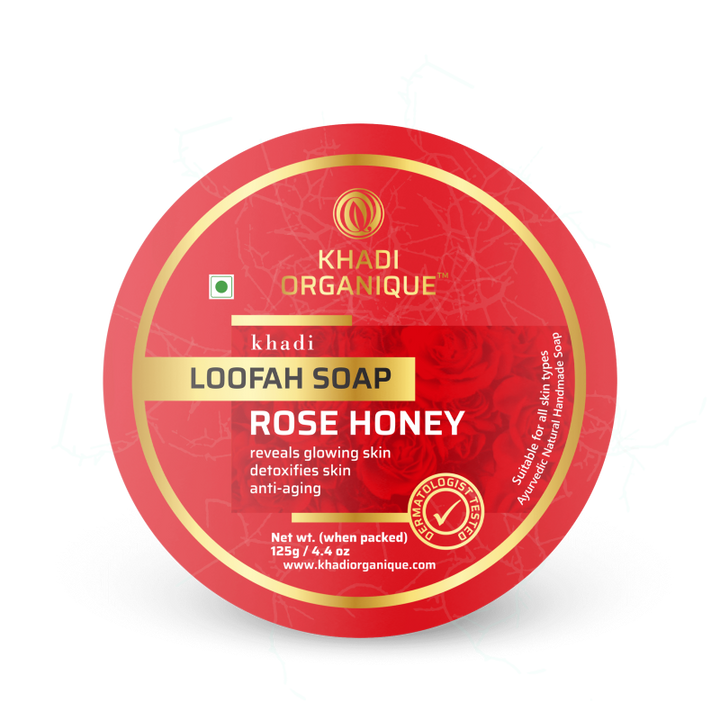 Rose Honey Loofah Soap - Khadi Organique