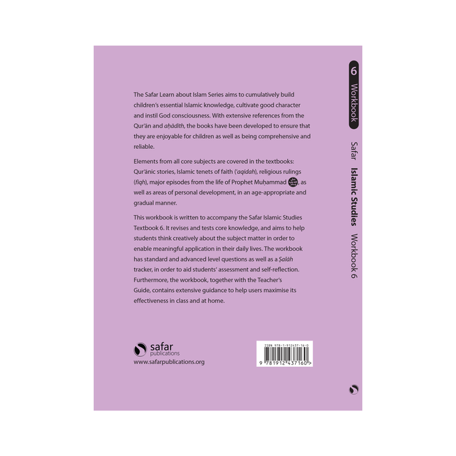 Islamic Studies Workbook 6 - Learn about Islam Series by Safar Publications