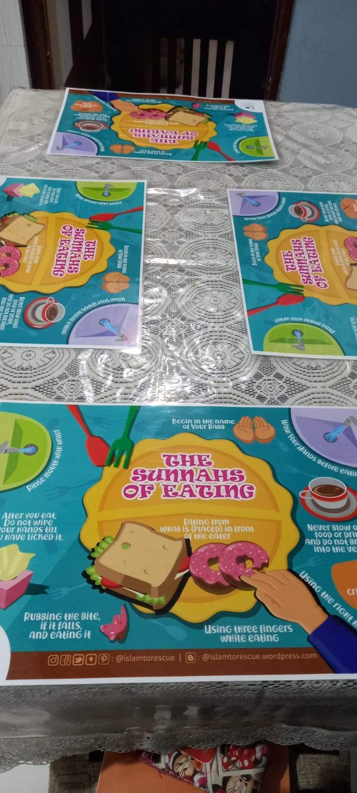 Premium Sunnahs of Eating Placemat