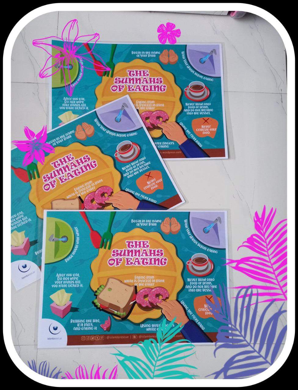 Premium Sunnahs of Eating Placemat