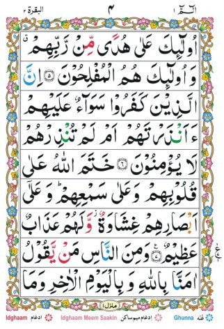 Color Coded Panj Parah Set - Tajweed Quran 6 Volume Set Urdu Script Reference 248