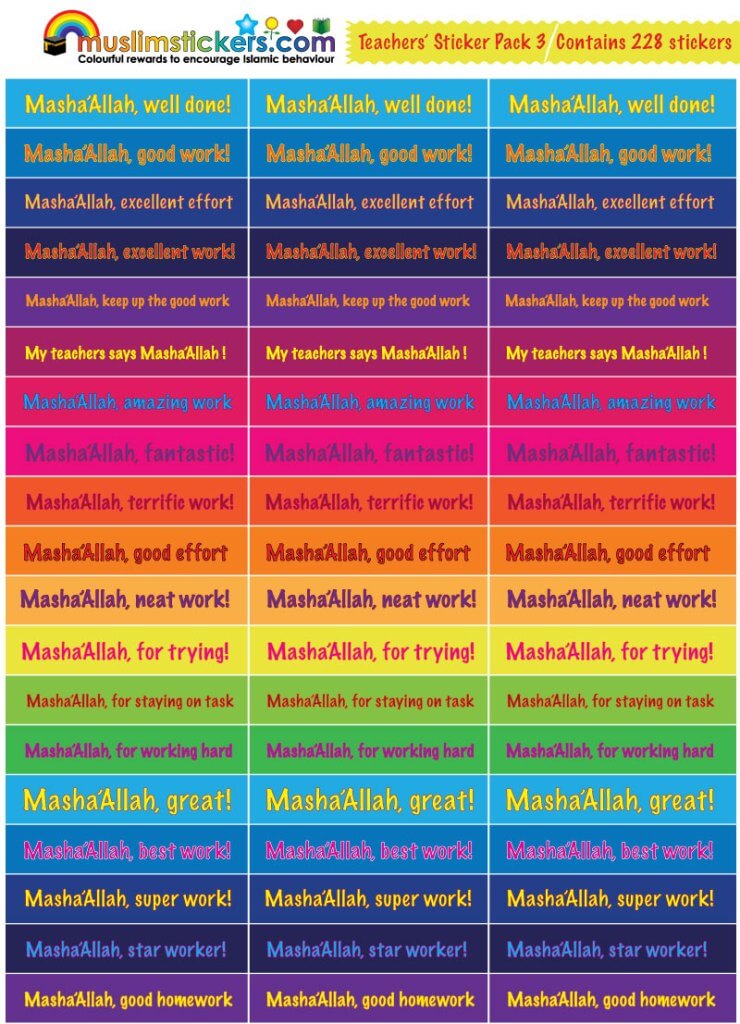 Teachers Sticker Pack 3 (228 Stickers)