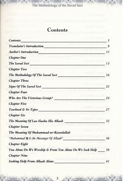 The Methodology of the Saved Sect