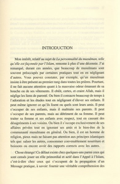 French: The Ideal Muslim (La personnalité du Musulman)