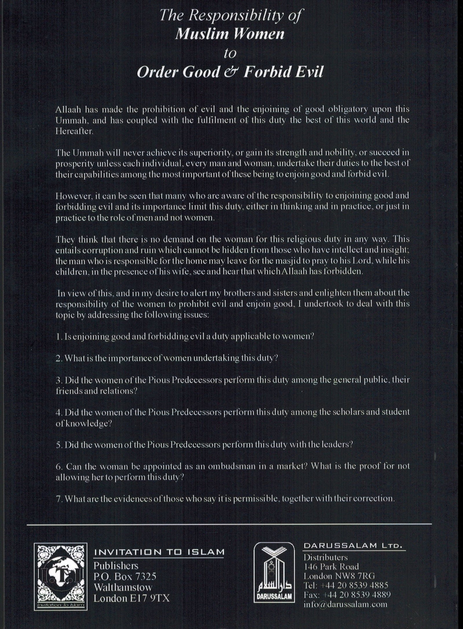 The Responsibility of Muslim Women to Order Good & Forbid Evil