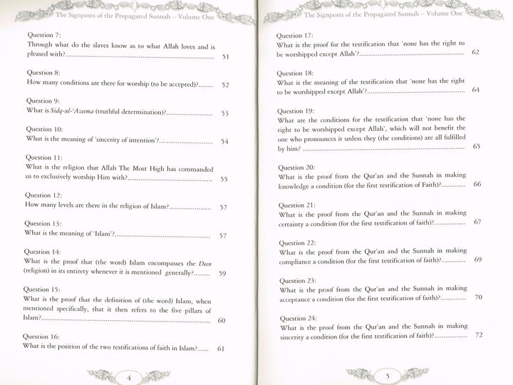 The Signposts of the Propagated Sunnah for the Creed of the Saved and Aided Group - Volume One
