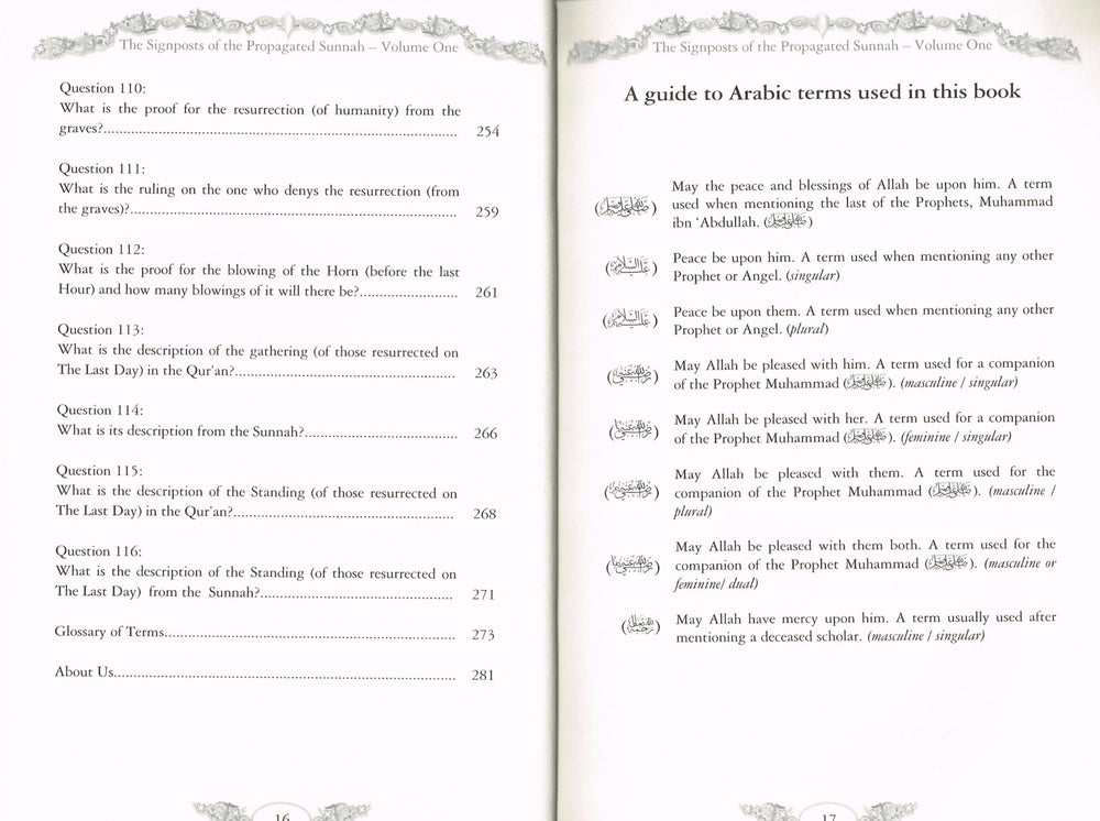 The Signposts of the Propagated Sunnah for the Creed of the Saved and Aided Group - Volume One