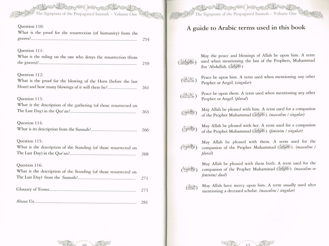 The Signposts of the Propagated Sunnah for the Creed of the Saved and Aided Group - Volume One