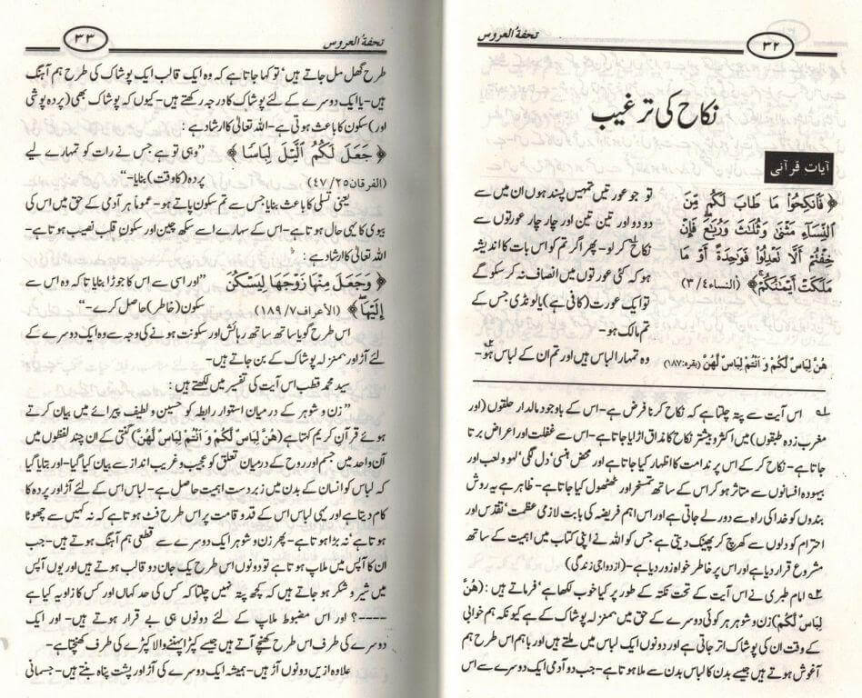 Urdu: Tohfa Tul Uroos - Islamic Book for Husband Wife