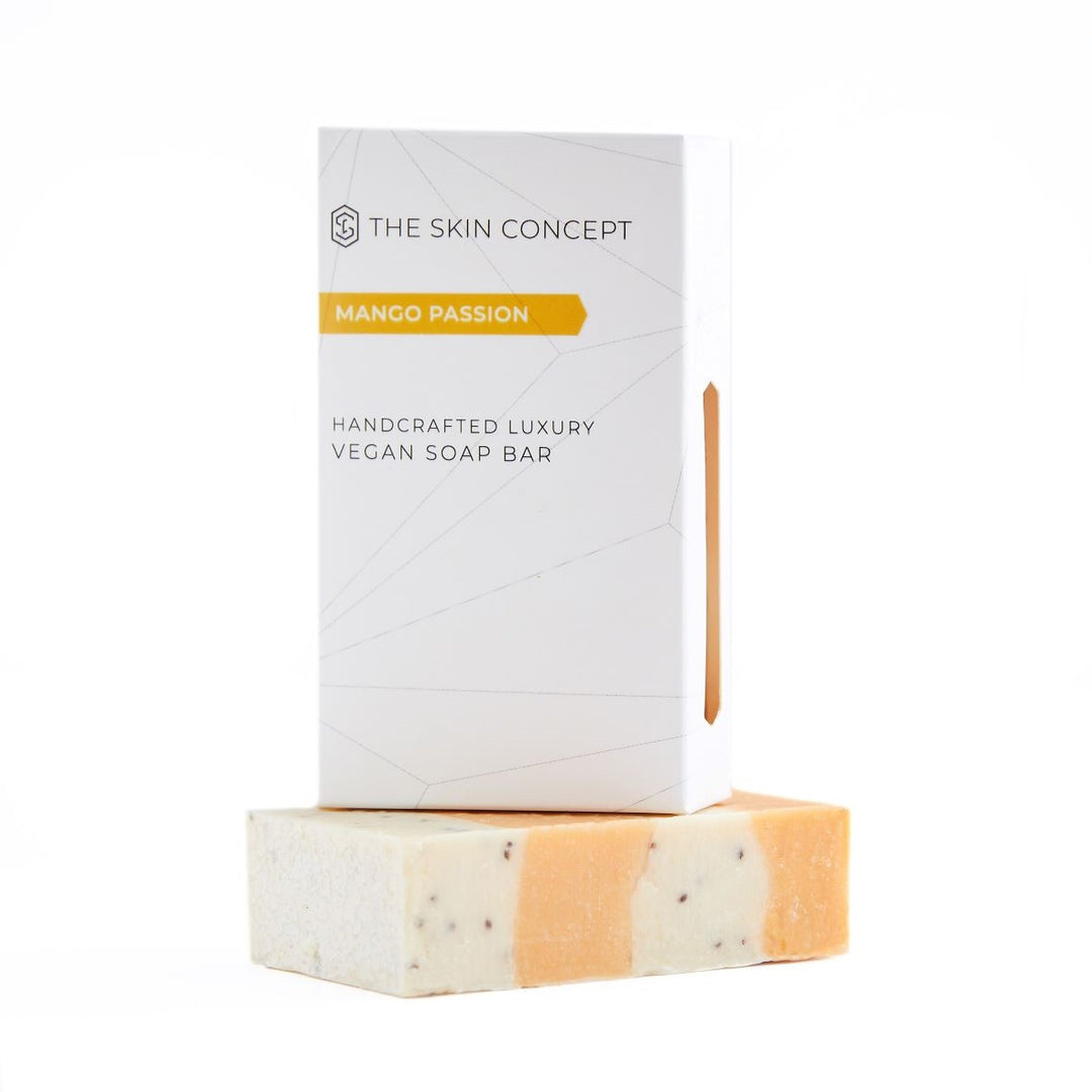 Handmade Artisanal Scrub Soap Bar - Mango Passion- The Skin Concept