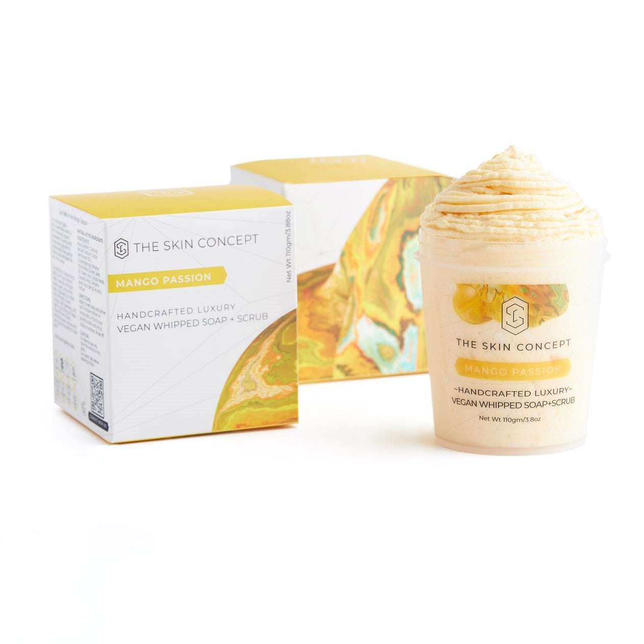 Handmade Vegan Whipped Soap+Scrub - Mango Passion - The Skin Concept