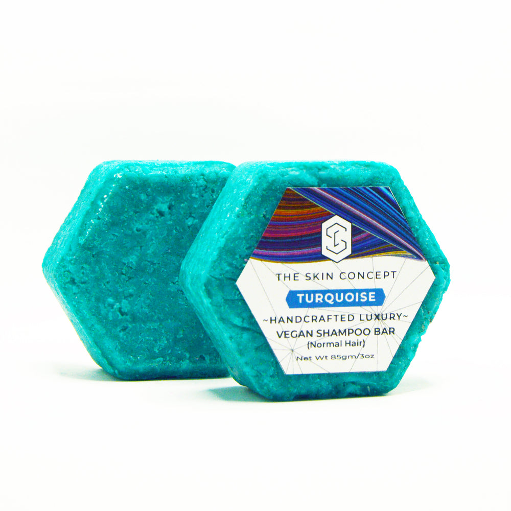 HANDMADE VEGAN SOLID SHAMPOO BAR -TURQUOISE- The Skin Concept