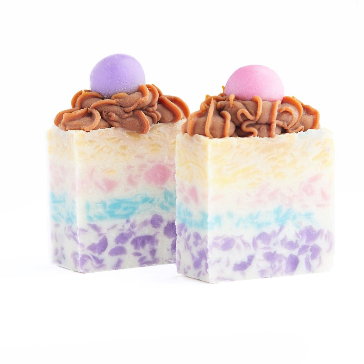 Handmade Vegan Dessert Soap - CONFETTI CAKE (SET OF 2)- The Skin Concept