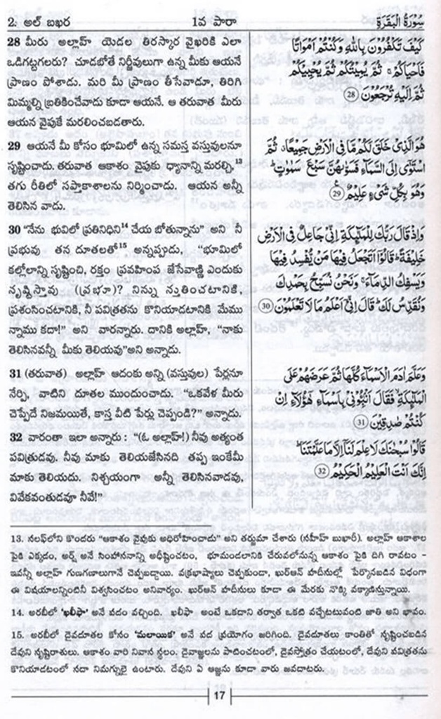 The Noble Quran in Telugu