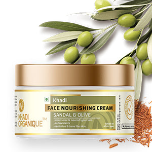 Sandal & Olive face Nourishing Cream (with sheabutter) - Khadi Organique