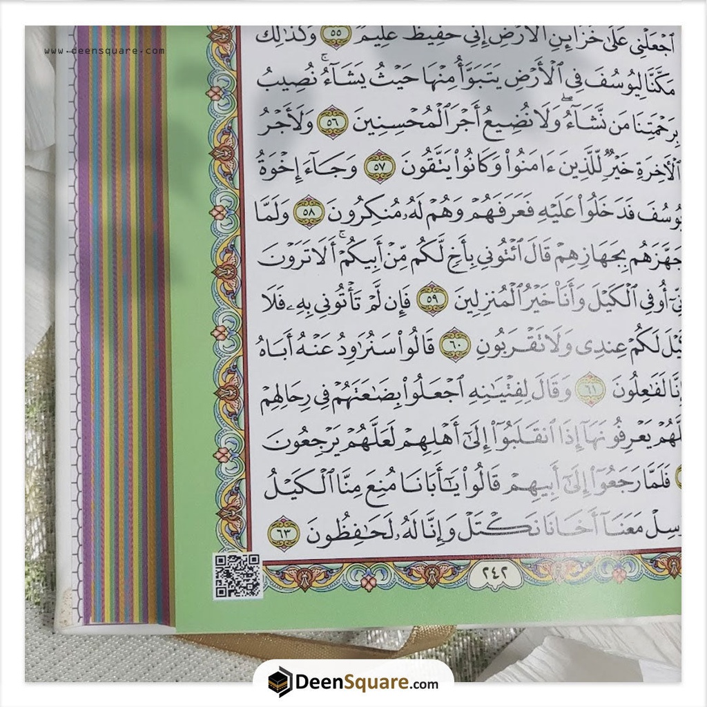 Rainbow Quran with Golden Border White with Gift Box