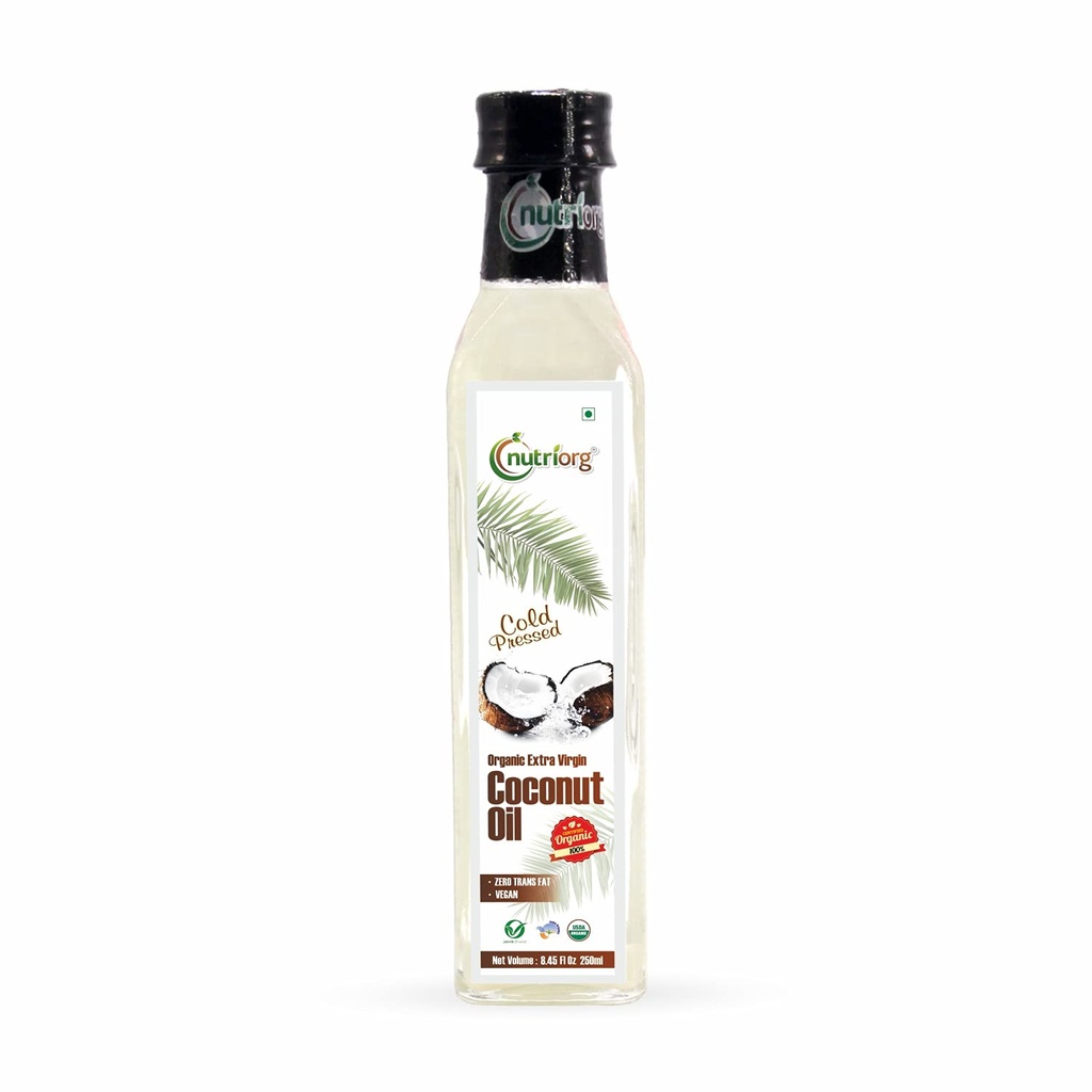 Nutriorg Certified Organic Extra Virgin Coconut Oil 250 ml