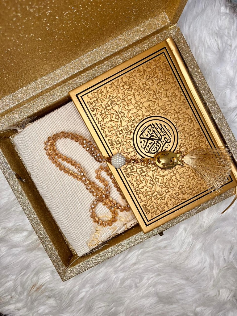 Quran Gift Set (Indo Pak) - Gold Color