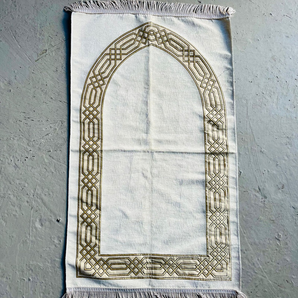 Turkish Thin Soft Prayer Mat with Border