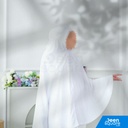 Premium Hajj and Umrah Prayer Scarf / Top for Women - White