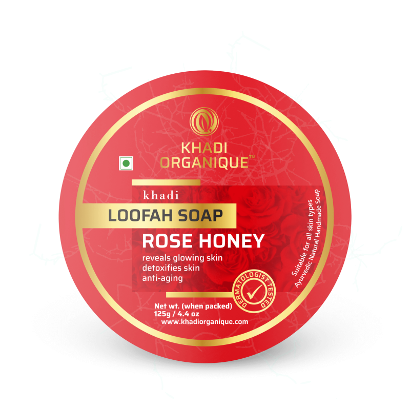 Rose Honey Loofah Soap - Khadi Organique