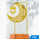 Ramadan Moon & Lantern Stand for Ramadan Decoration | حامل قمر وفانوس رمضان لزينة رمضان