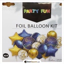 18 pc Star and Balloons Ramadan Mubarak Foil Kit for Ramadan Decorations