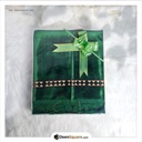 Plain Prayer Mat with Border in a Gift Box - Green