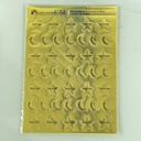 Masha Allah Gold Crescents and Stars Stickers Pack