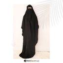 3 Piece Jilbab (Band Sleeves) - Khimar with Skirt and Niqab