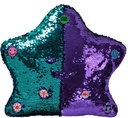Flippable Sequins My Dua’ Pillow – Purple & Turquoise